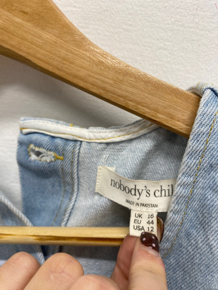 Fabulous Nobody’s Child denim Two-piece set UK 14-16 Light blue jeans top #700 LG276