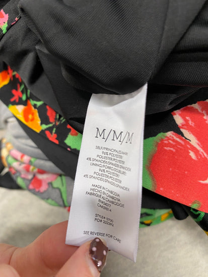 Fabulous Cabi Wrap skirt Uk 10 Black multicolor floral LG276