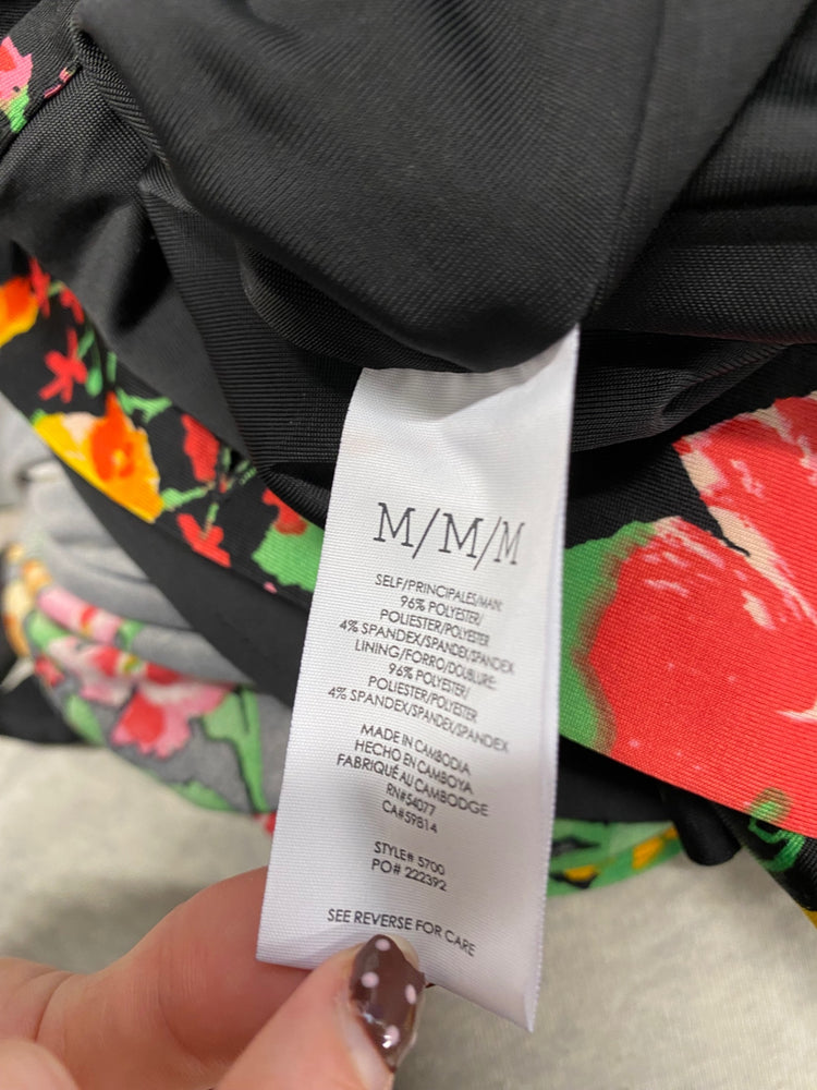 Fabulous Cabi Wrap skirt Uk 10 Black multicolor floral LG276