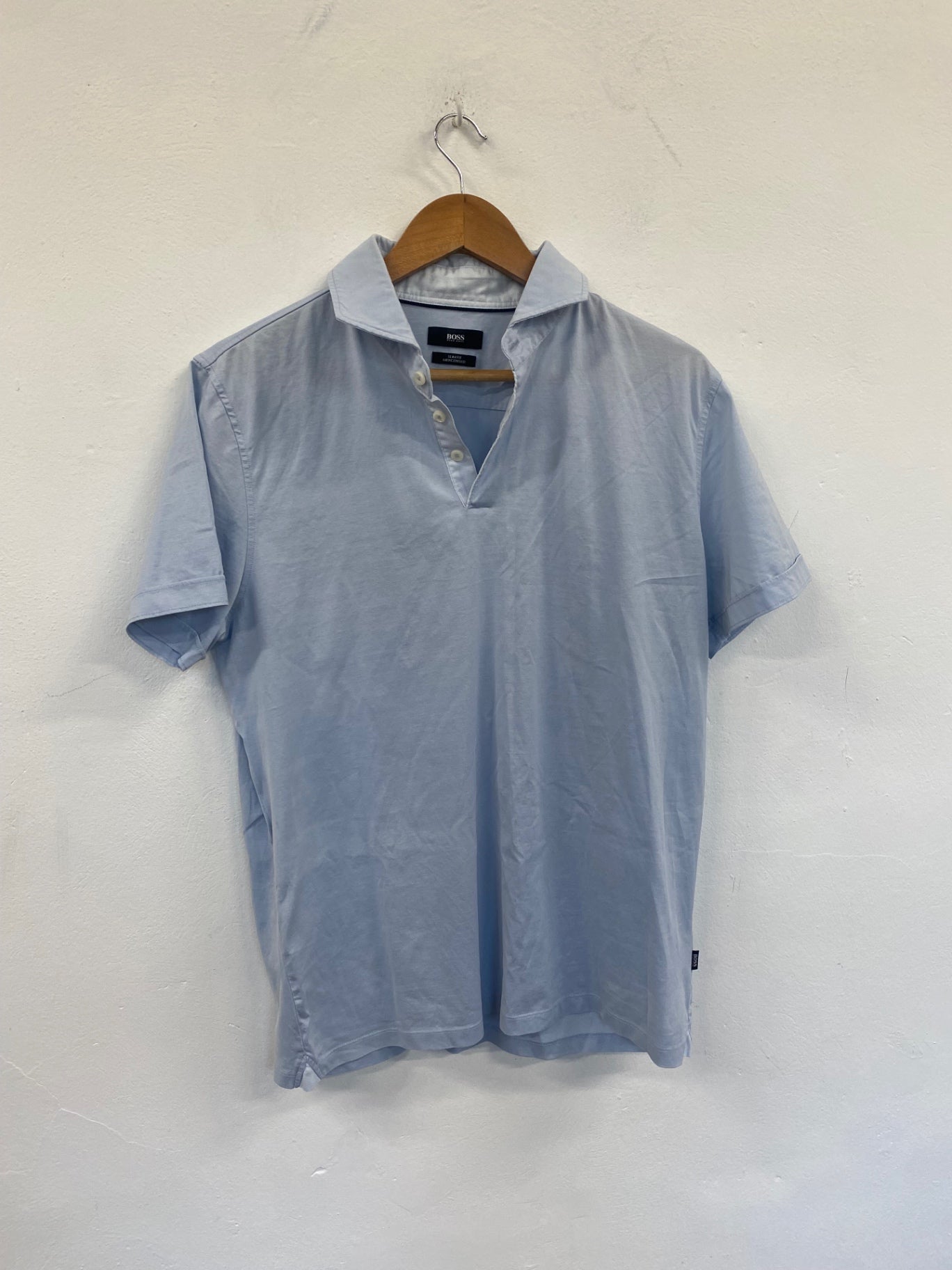 Fabulous Hugo Boss Merecnerised cotton polo Shirt UkXL Light blue LG276