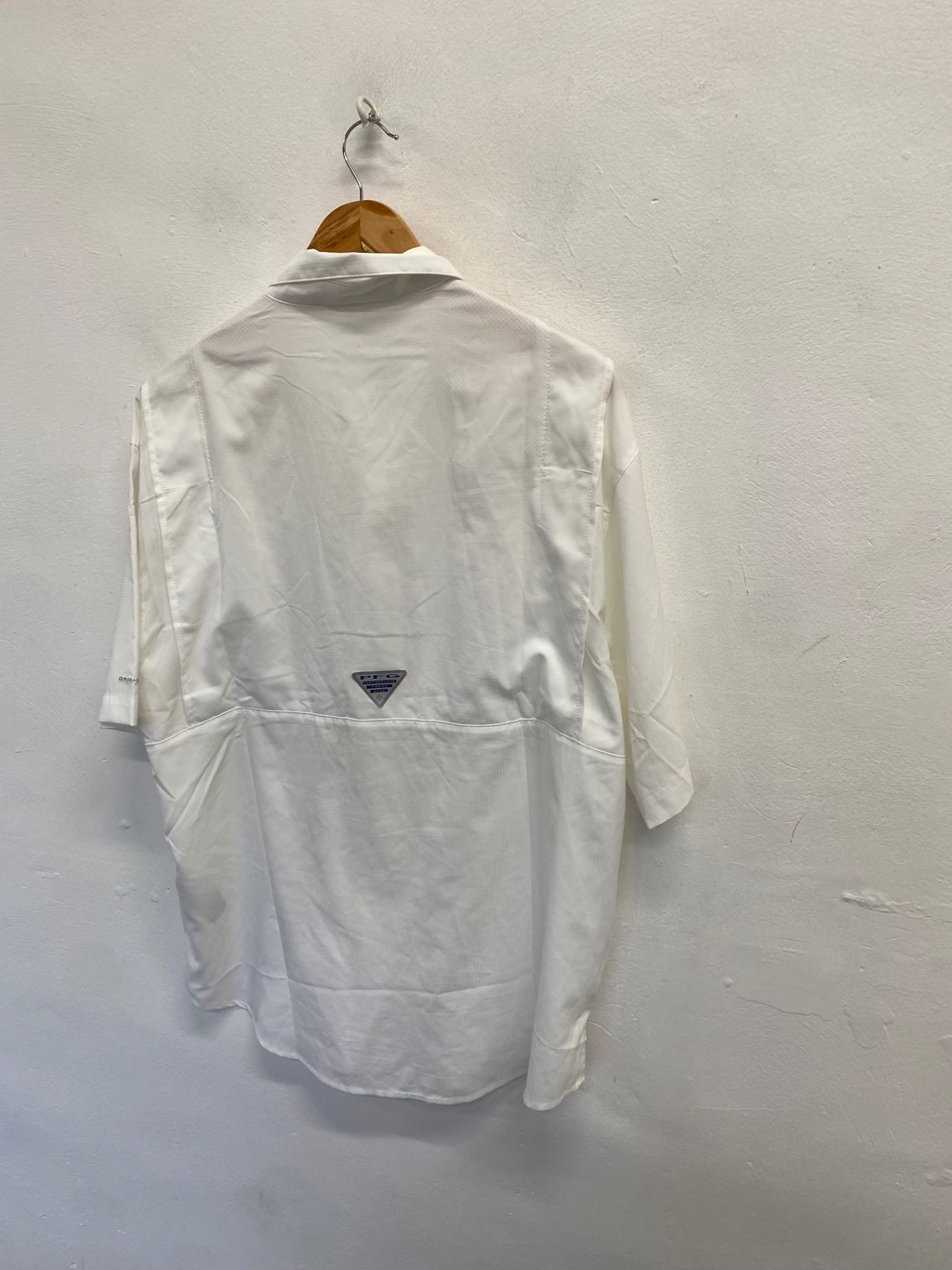 Fabulous Columbia Shirt UK M White Texas longhorns LG276