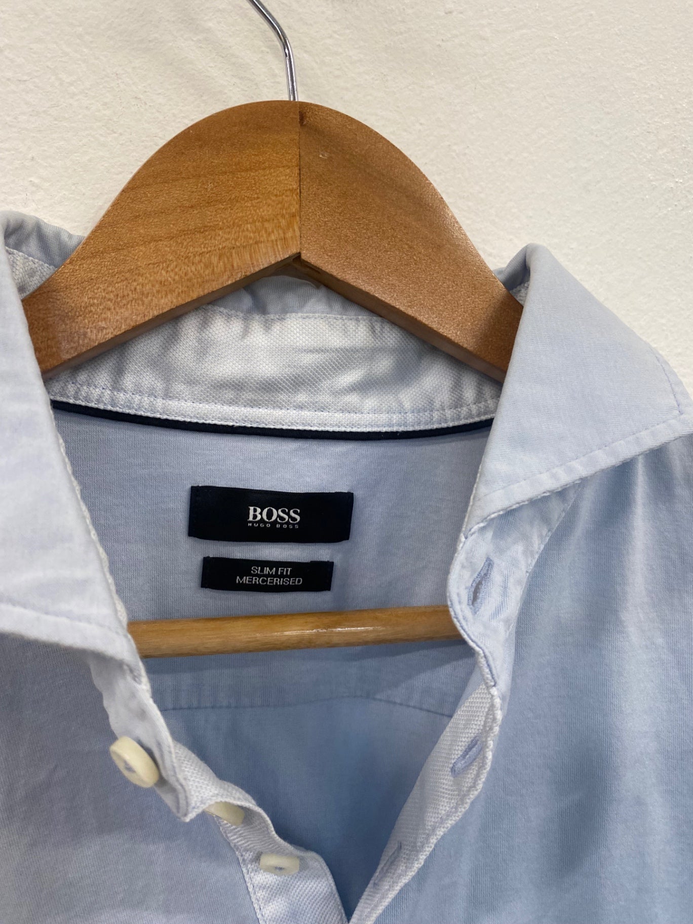 Fabulous Hugo Boss Merecnerised cotton polo Shirt UkXL Light blue LG276