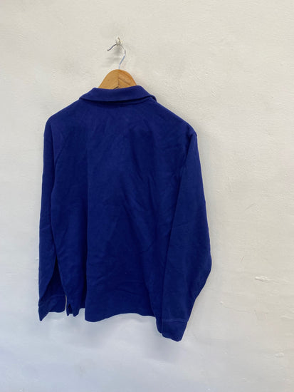 Fabulous Polo Ralph Lauren Sweater knit rib estate cotton UK M Blue LG276