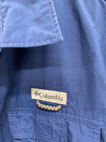 Fabulous Columbia Shirt UK M Blue omni shield LG276