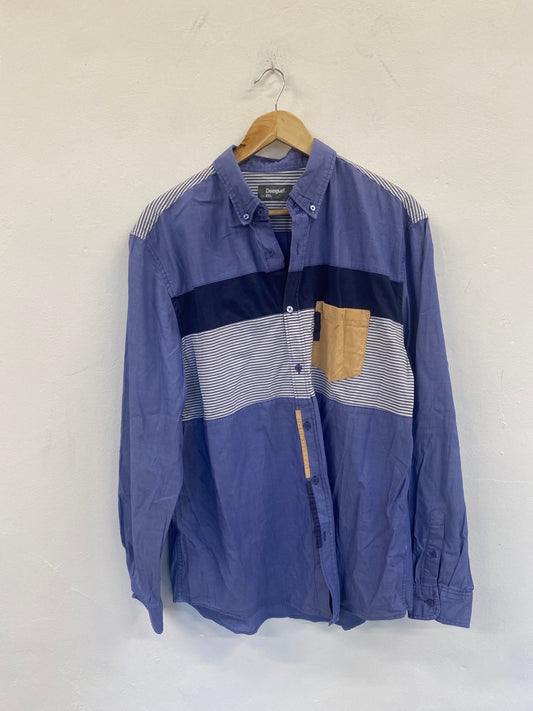 Fabulous Desigual block patterned Shirt XXL Blue LG276