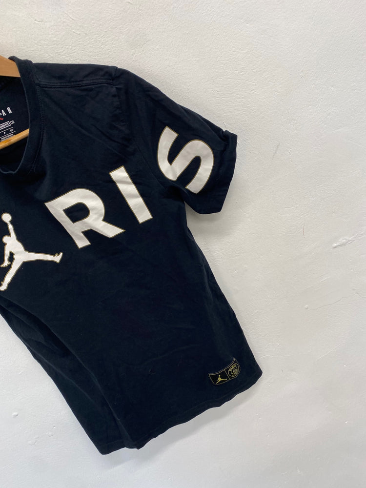 Fabulous Nike jordan psg Paris Saint germain T-Shirt UK S Black LG276