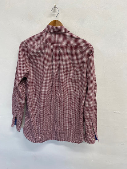Fabulous Ralph Lauren Shirt UK M Red white checked cotton LG276