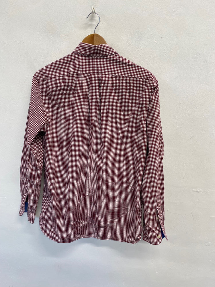 Fabulous Ralph Lauren Shirt UK M Red white checked cotton LG276