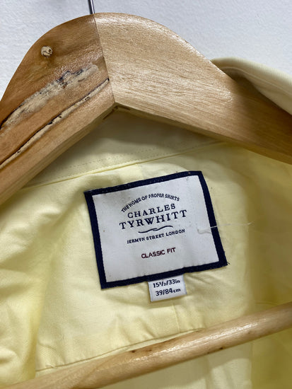 Fabulous duo of Charles Tyrwhitt Shirt 15.5" Pink and Yellow slim fit #850 LG276