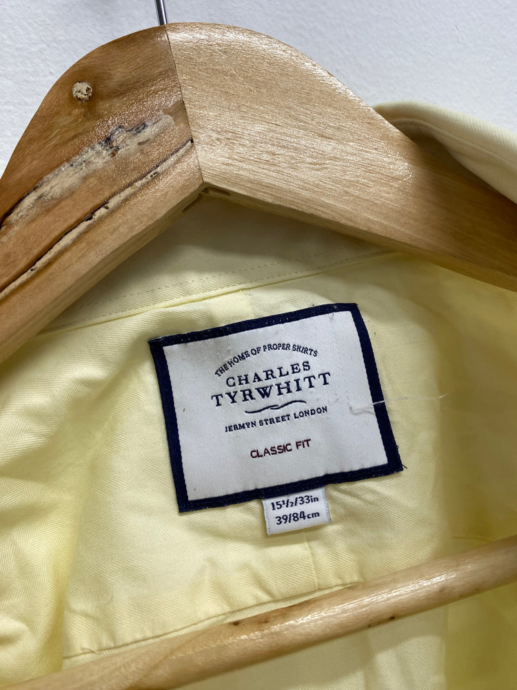 Fabulous duo of Charles Tyrwhitt Shirt 15.5" Pink and Yellow slim fit #850 LG276