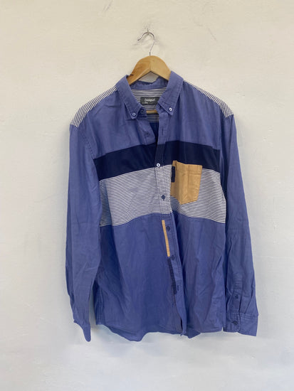Fabulous Desigual block patterned Shirt XXL Blue LG276