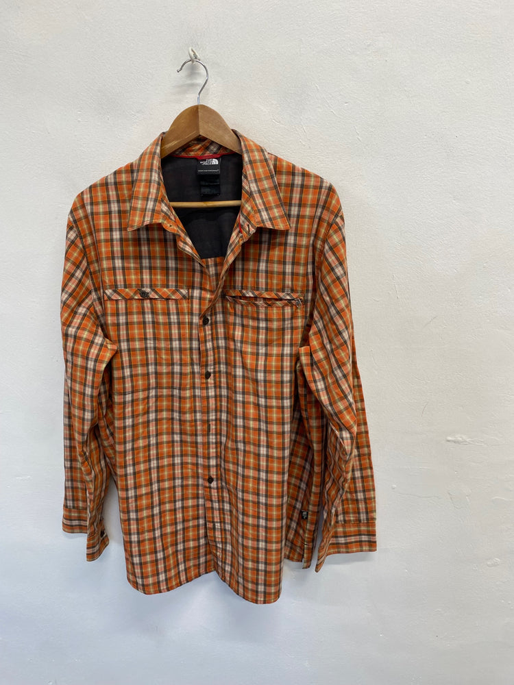 Fabulous The North Face Shirt UK XL Orange checked LG276