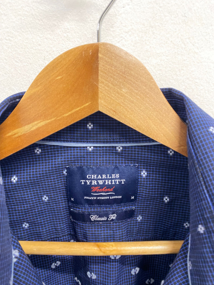 Fabulous Charles Tyrwhitt Shirt UK M Blue speckle LG276