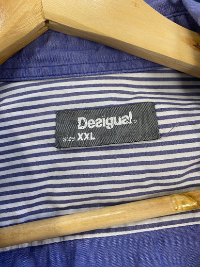 Fabulous Desigual block patterned Shirt XXL Blue LG276