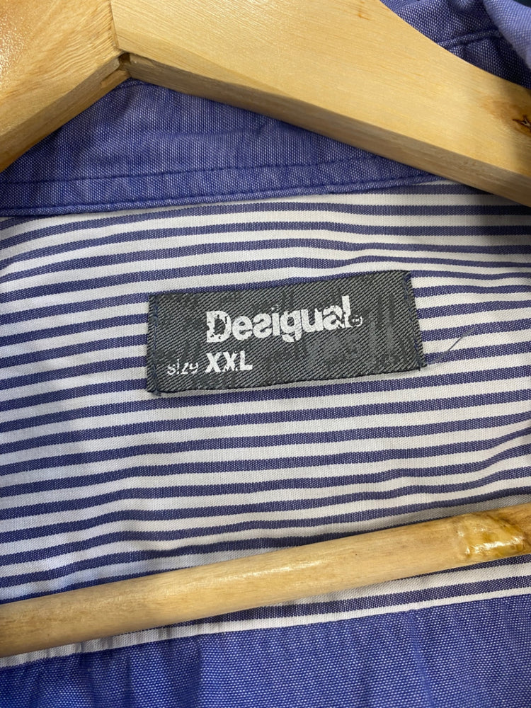 Fabulous Desigual block patterned Shirt XXL Blue LG276