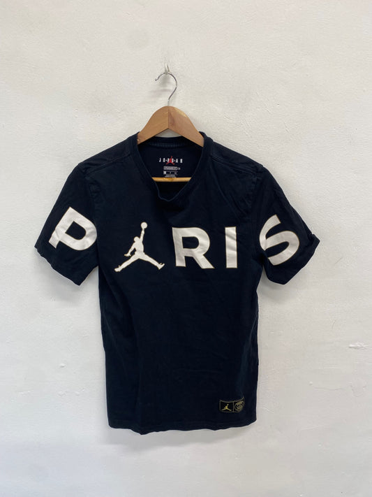 Fabulous Nike jordan psg Paris Saint germain T-Shirt UK S Black LG276