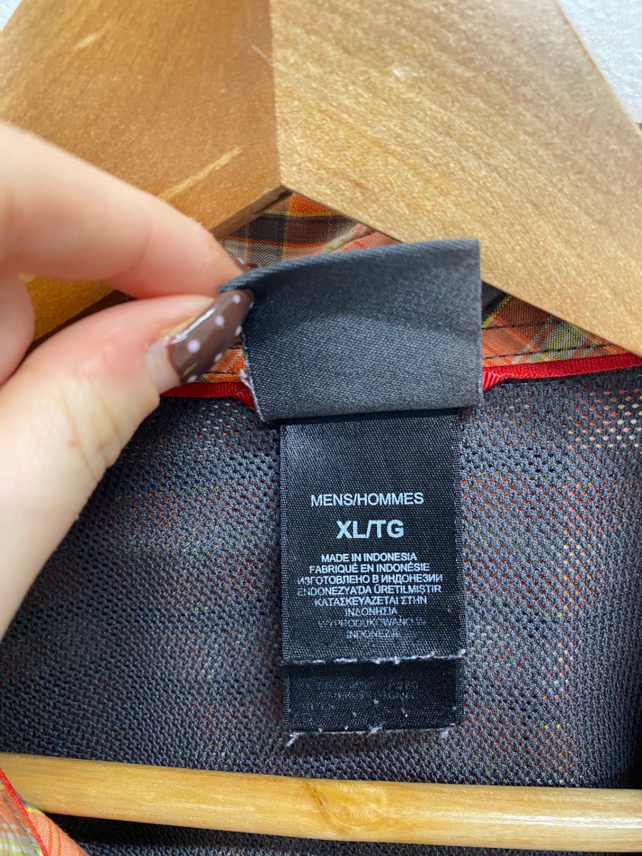 Fabulous The North Face Shirt UK XL Orange checked LG276