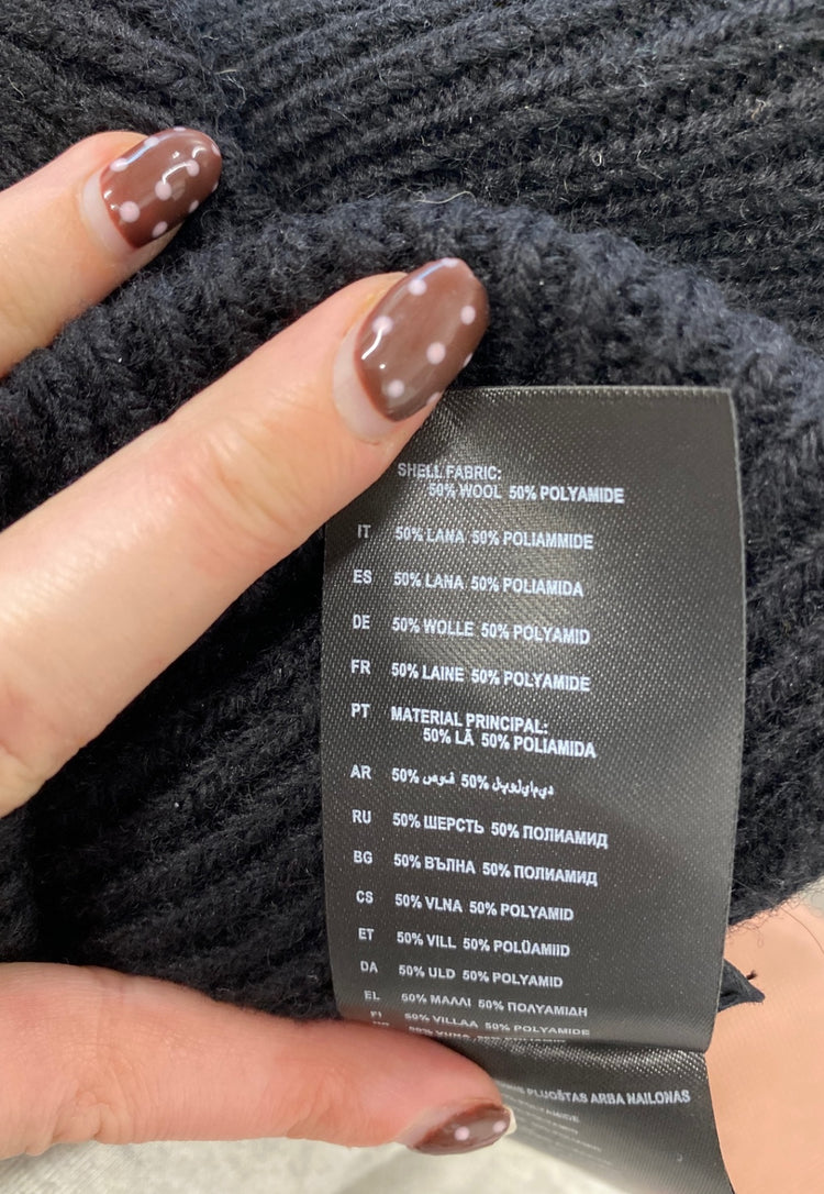 Fabulous Antony morato Beanie wool blend hat One size Black LG276