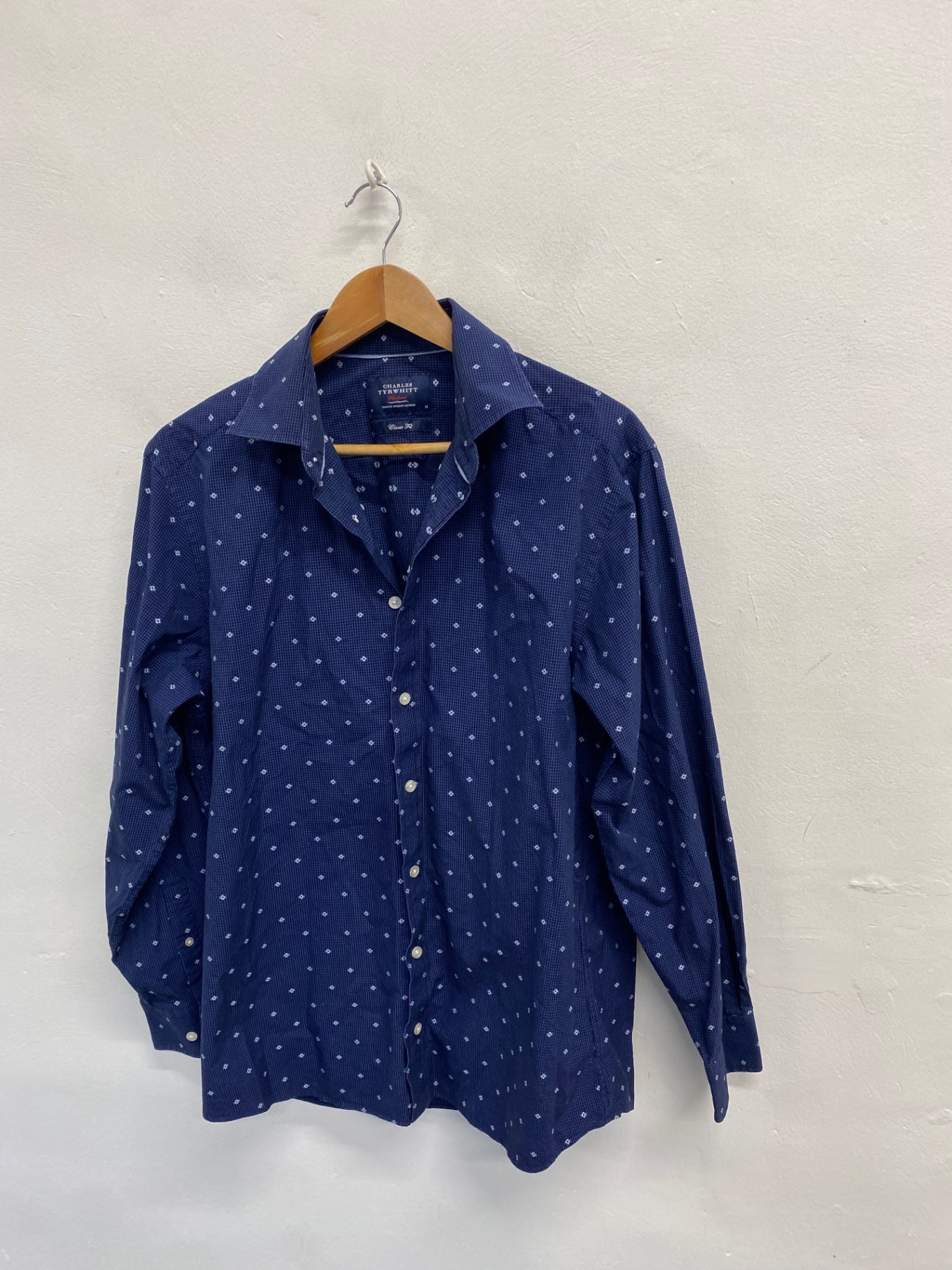 Fabulous Charles Tyrwhitt Shirt UK M Blue speckle LG276