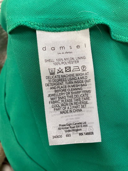 Fabulous Damsel in a dress Maxi Dress UK 10 Green lace CP002