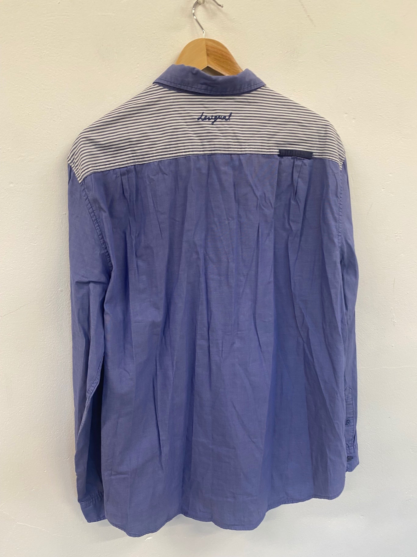 Fabulous Desigual block patterned Shirt XXL Blue LG276