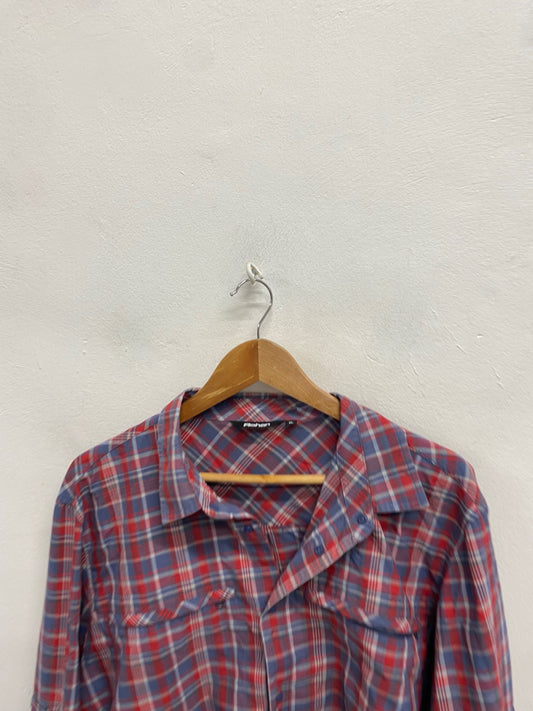 Fabulous Rohan Shirt UK XL Red and Blue checked popper LG276