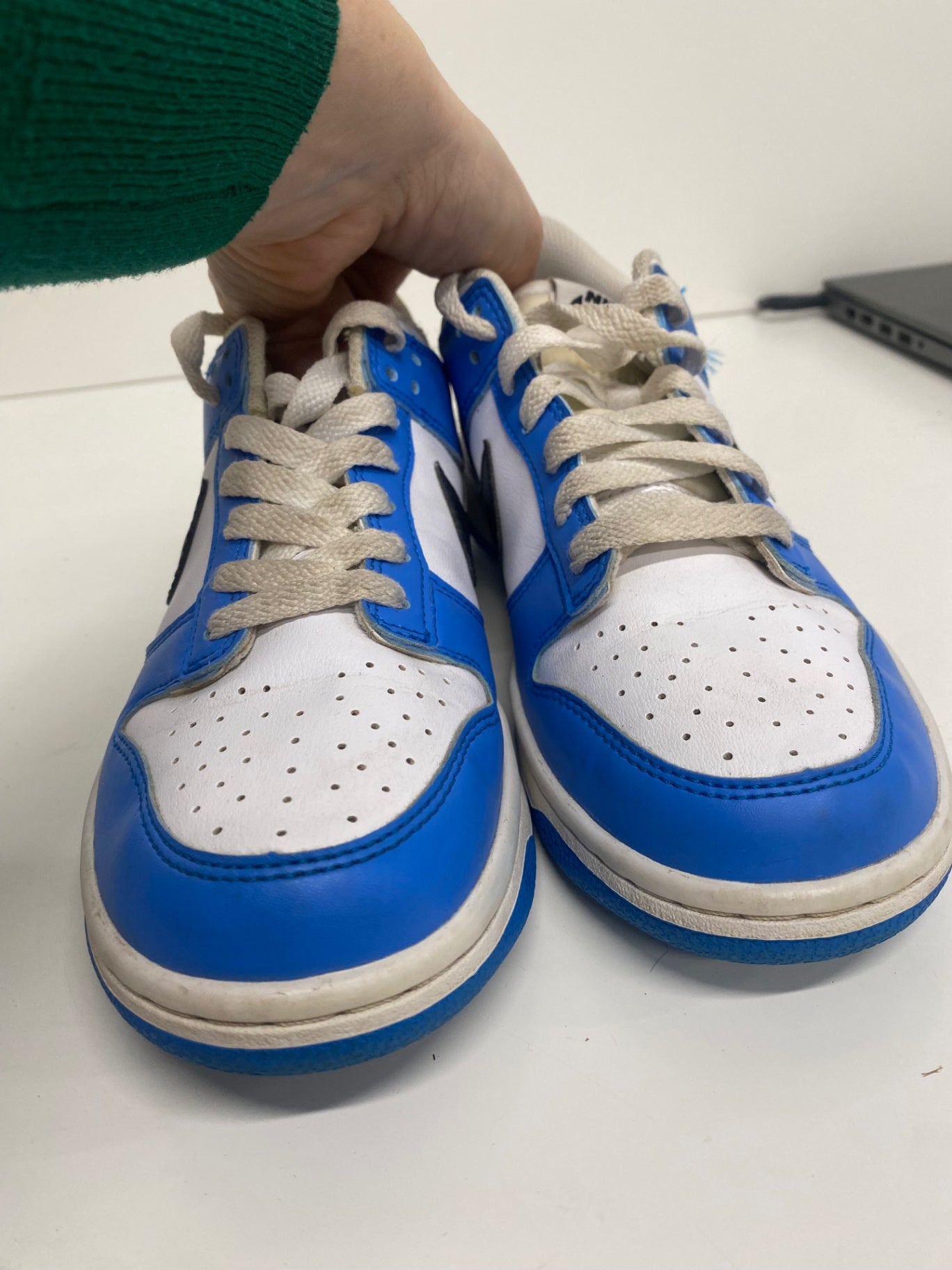 Fabulous Nike Dunk low Sneakers Uk5.5 Blue & White VW001