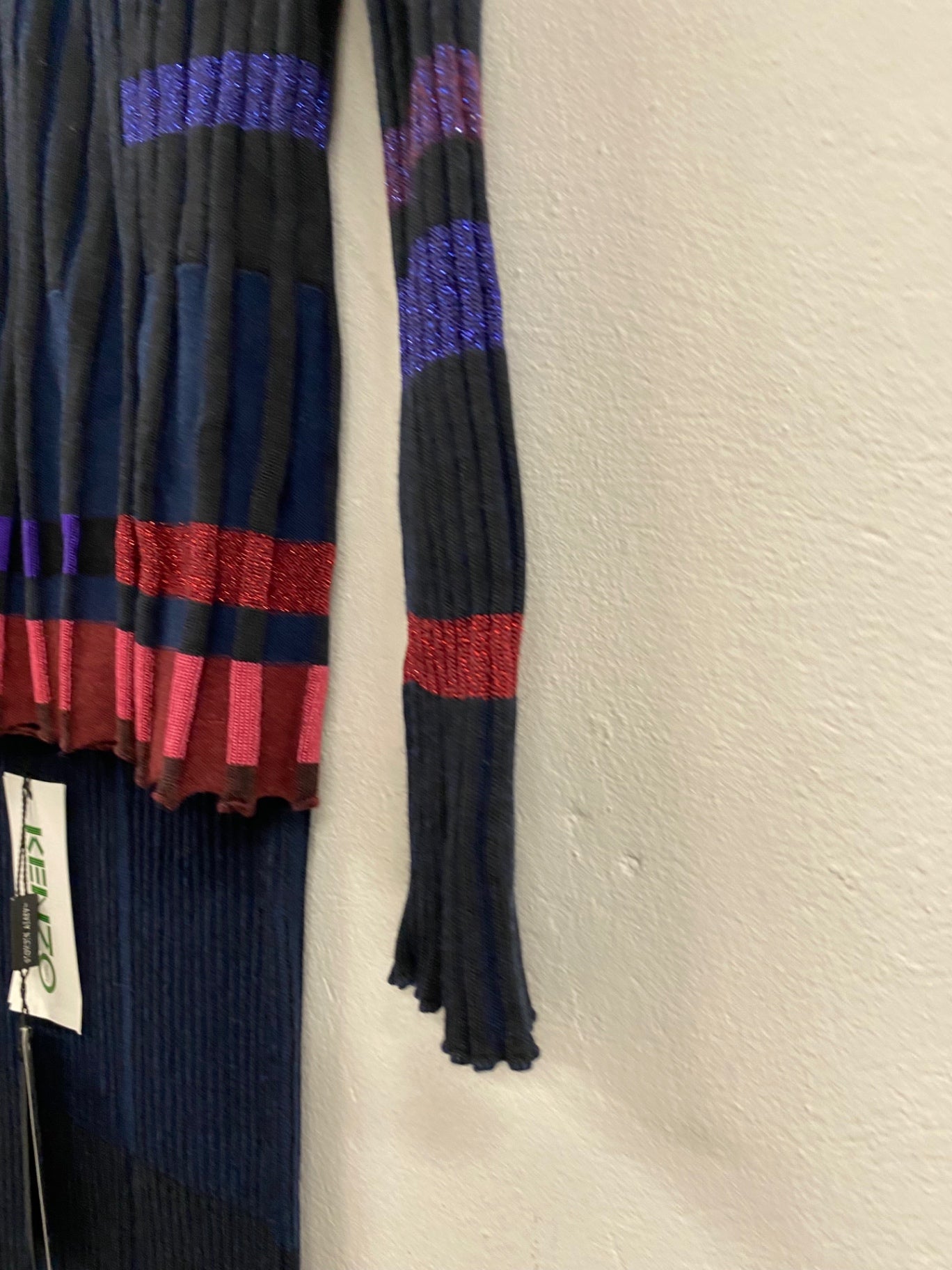 Fabulous Kenzo occasion party outfit Dress Co ord UkXS Metallic Navy NF494