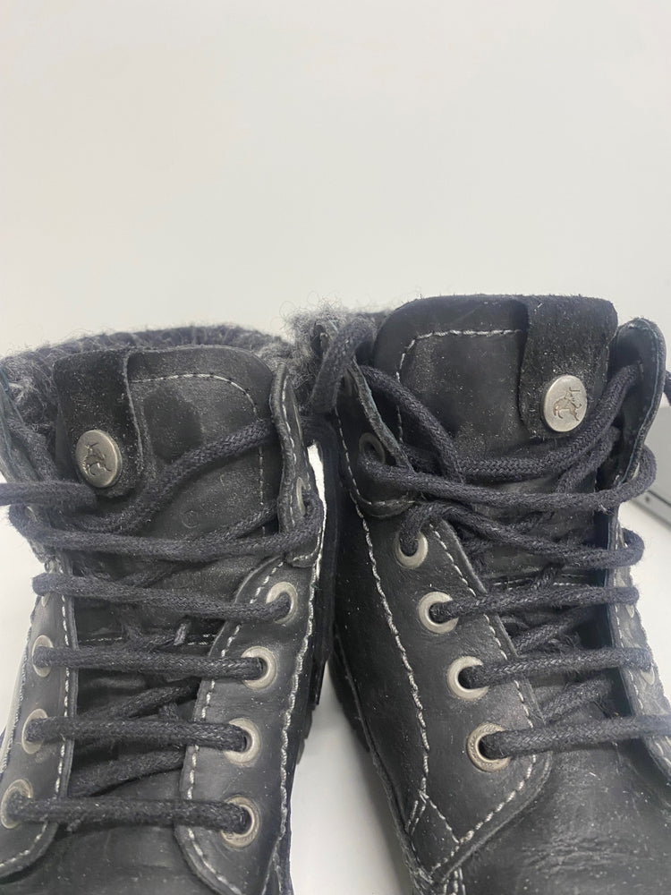 Fabulous Wrangler leather fur trim Boots UK5 Black GS502