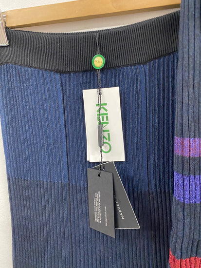 Fabulous Kenzo occasion party outfit Dress Co ord UkXS Metallic Navy NF494