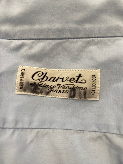 Fabulous Charvet 2019 Shirt Light blue French cuff 17” collar SH493 