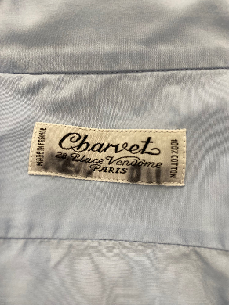 Fabulous Charvet 2019 Shirt Light blue French cuff 17” collar SH493 