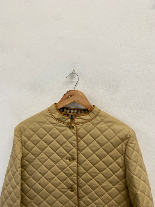 Fabulous Aquascutum Quilted jacket UK 14 Beige cotton LT002