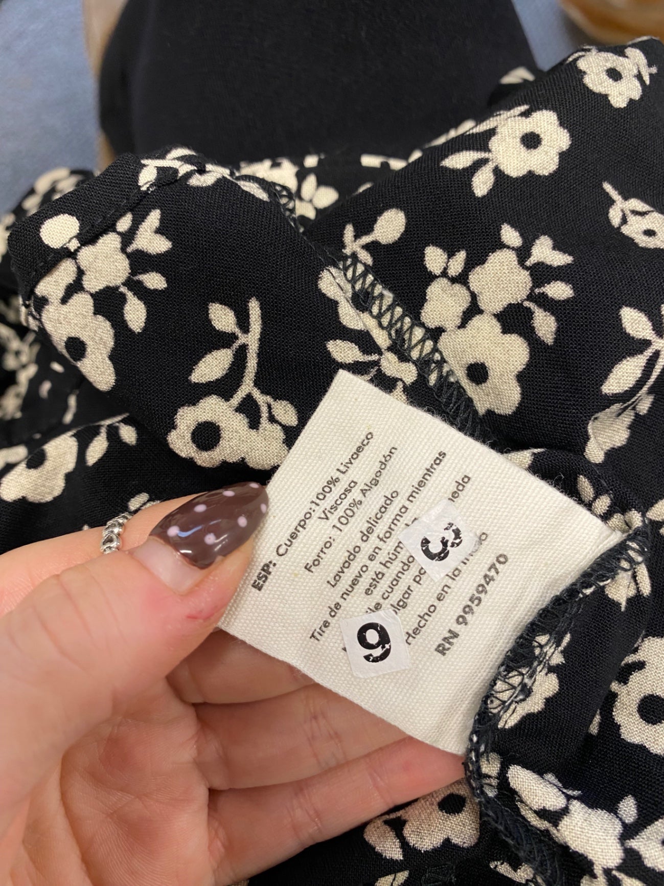 Fabulous Joanie Midi Dress UK 12 Black beige floral PT503