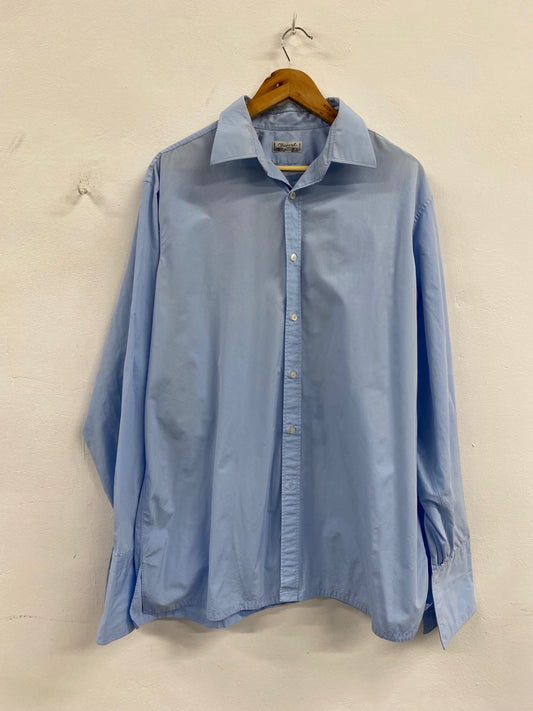 Fabulous Charvet 2019 Shirt Light blue French cuff 17” collar SH493