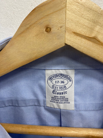 Fabulous Brooks Brothers Shirt 17” Light blue Cotton marked formal shirt (2) SH493