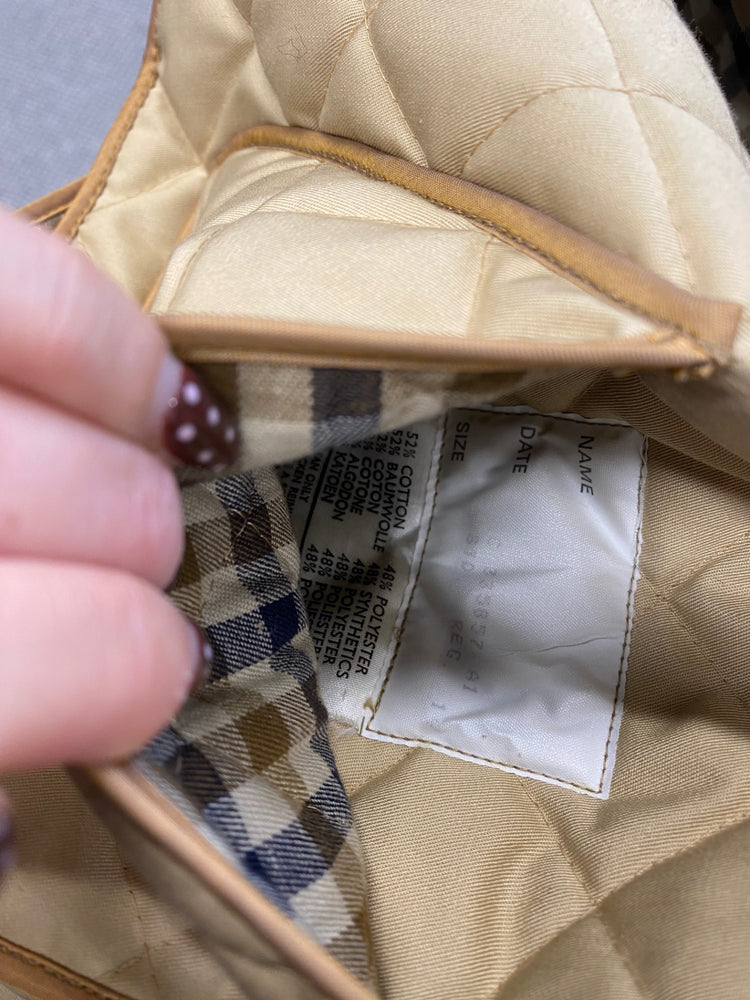 Fabulous Aquascutum Quilted jacket UK 14 Beige cotton LT002