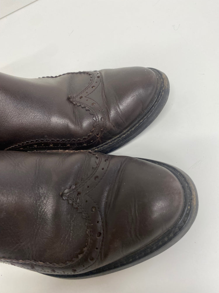 Fabulous Hobbs Genevieve brogue ankle Boots Uk5 Brown Leather LT002