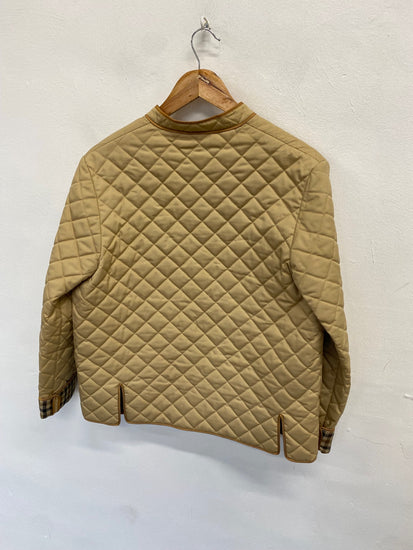 Fabulous Aquascutum Quilted jacket UK 14 Beige cotton LT002