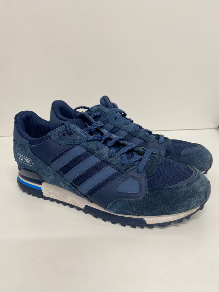 Fabulous Adidas ZX 750 suede Sneakers Uk8 Navy Blue Classics LT002
