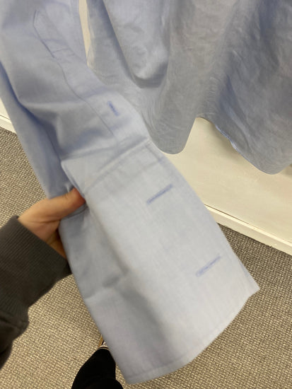 Fabulous Brooks Brothers Shirt 17” formal French cuff Light Blue SH493