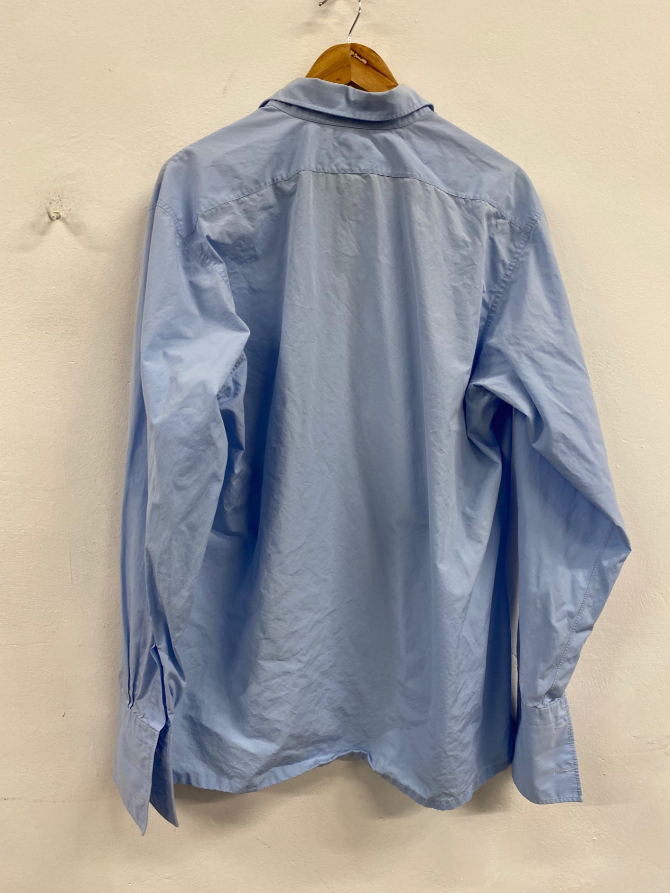 Fabulous Charvet 2019 Shirt Light blue French cuff 17” collar SH493 