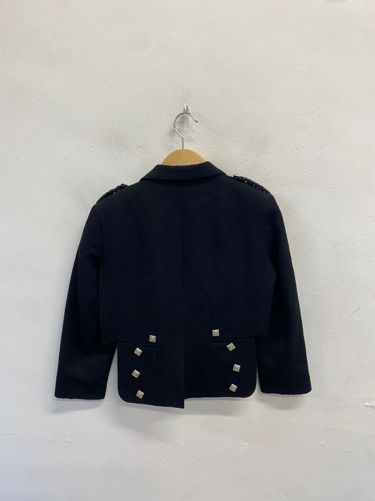 Fabulous traditional Scottish Kilt Jacket 3 button Prince Charlie Age 9-10 #802 MD001
