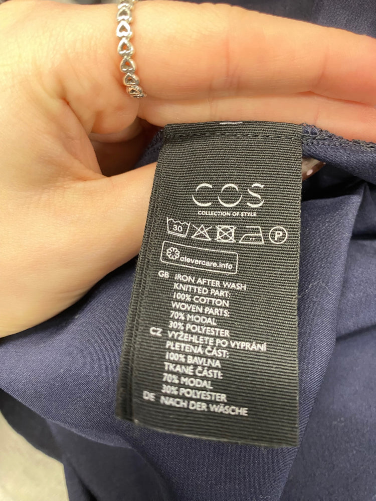 Fabulous COS Mini dress UK 8 Navy blue smock KF221