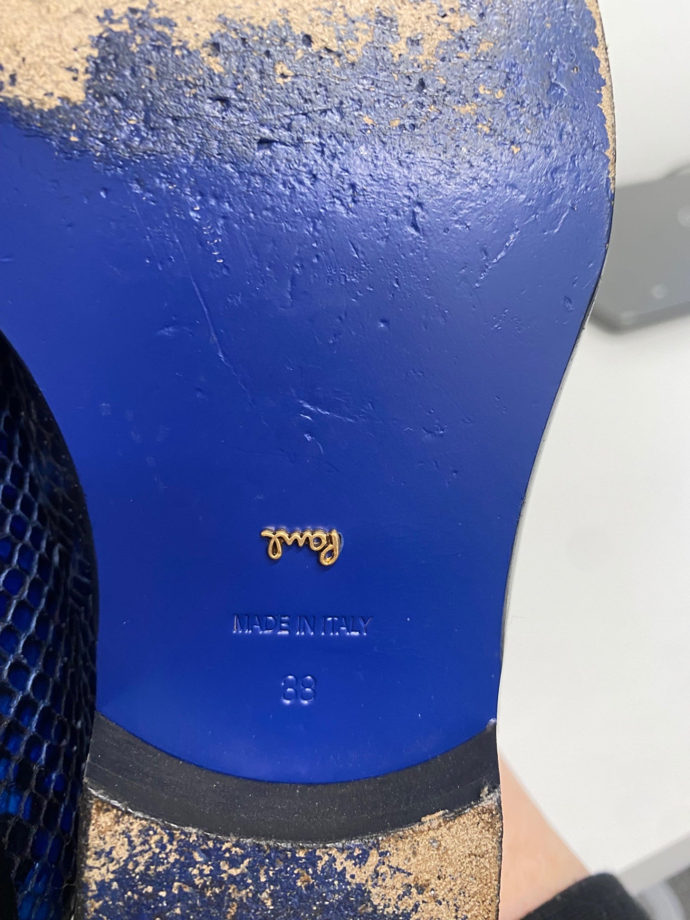 Fabulous Paul smith Janell leather Loafers UK5 Blue & Black Animal KF221