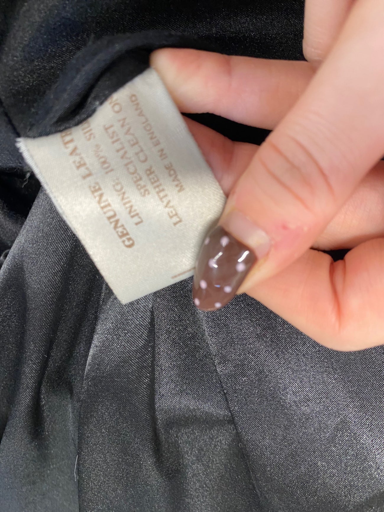 Fabulous Enrico zuelli Leather silk jacket UK 10 Black KF221