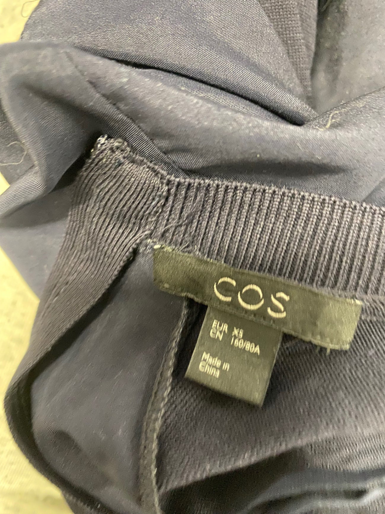 Fabulous COS Mini dress UK 8 Navy blue smock KF221