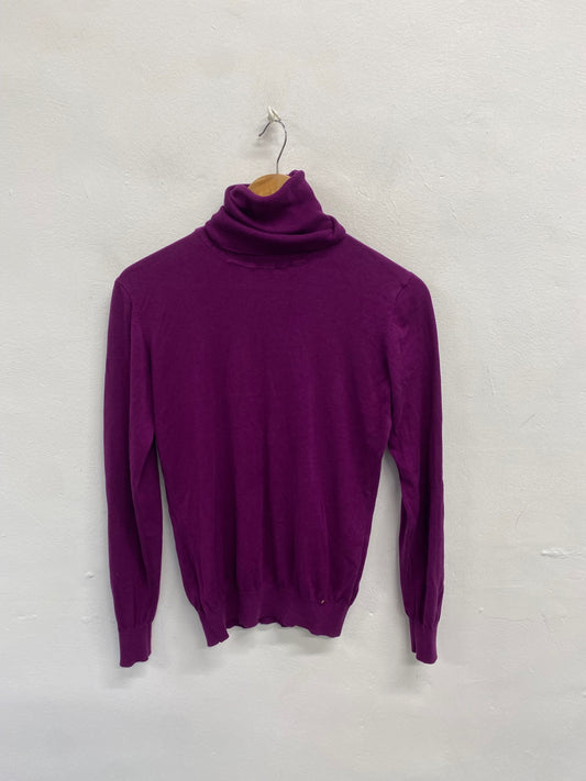 Fabulous Ted Baker Turtleneck Jumper UK 12 Magenta KF221