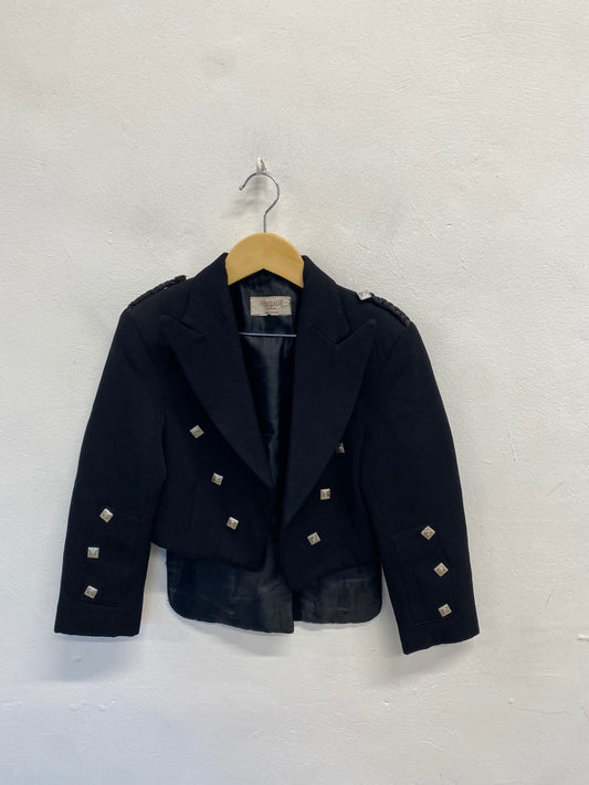 Fabulous traditional Scottish Kilt Jacket 3 button Prince Charlie Age 9-10 #802 MD001