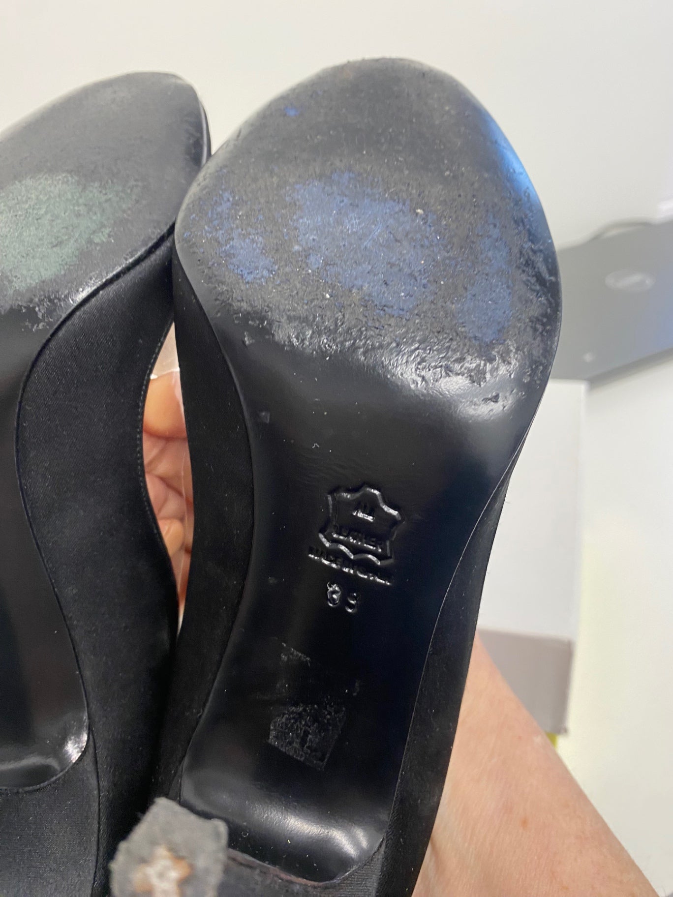 Fabulous Magrit black peep toe party Heels UK6 Black KF221